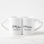 Set De Tazas De Café Excelente personalizado Sr. y Sra.<br><div class="desc">Sr. y Sra. pareja taza de café,  personalizable con su propio nombre y sus colores favoritos.</div>
