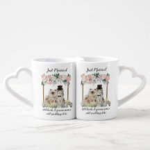Fecha de gatos de acuarela casada y personalizada
