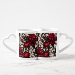 Set De Tazas De Café Juego de Mug de Amor Gótico