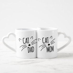 Set De Tazas De Café Juego de mug para papas y gatos