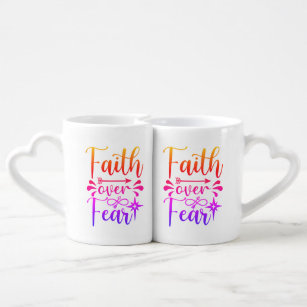 Set De Tazas De Café La fe sobre el miedo de los amantes