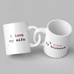 Set De Tazas De Café marido enamorado<br><div class="desc">Amo a mi esposo - Amo a mi esposa</div>