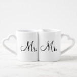 Set De Tazas De Café Mug Set de Sr. y de Sr. Lovers'<br><div class="desc">Mug Set de Sr. y de señora Lovers' con Sr. escrito en escritura negra en el frente de ambas tazas.</div>