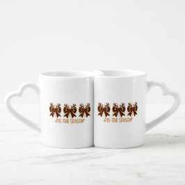 Set De Tazas De Café Navidades Sopla Arcos Rojos