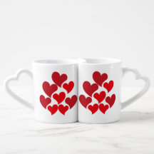 Patrón de corazón rojo Feliz Día de San Valentín