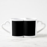 Set De Tazas De Café Personalizable negro demencial (negro más negro)<br><div class="desc">El Insanely Black Lovers Mug es un tributo al amor, la pasión y el romance. Esta exquisita jarra desprende un encanto y una sofisticación intemporales. También te hace destacar a los dos en pareja. Mientras que cualquier otra pareja puede elegir un rojo, rosado o cualquier color para la taza de...</div>