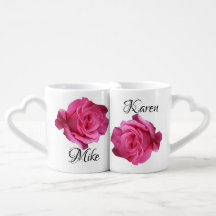 Personalizable rosa rosa floral Valentiane Love mu