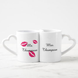 Set De Tazas De Café Sr. y la Sra. Kisses Mugs