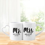 Set De Tazas De Café Sr. y Sra. Boda Aniversario Pareja<br><div class="desc">Celebra el amor y la unidad de una pareja especial con nuestro juego de café Coffee Mug durante el aniversario de la señora Boda y el señor. Estos elegantes y elegantes tazas son el regalo perfecto para los recién casados, honrando el vínculo entre la novia y el novio. Adorados con...</div>