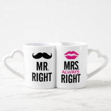 Sr. Y Sra. Lips Y Mustache Parejas Mug