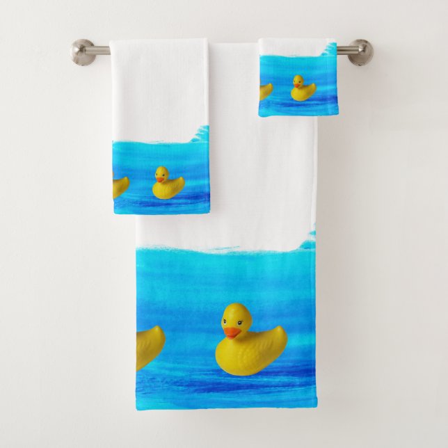 Set de toalla de pato amarillo (In situ)