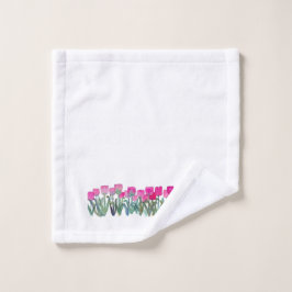 Set de toalla de tulipán rosa