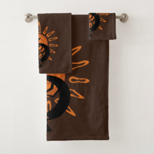 Set de toalla marrón rustica Kokopelli Sun Southw