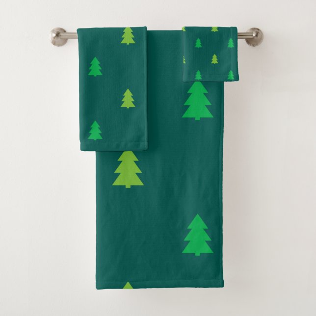 Set de toalla verde oscuro para árboles de Navidad (In situ)