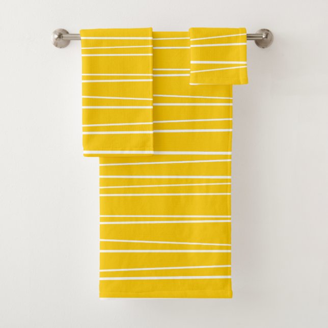 Set de toallas amarillo Stripe de España (In situ)