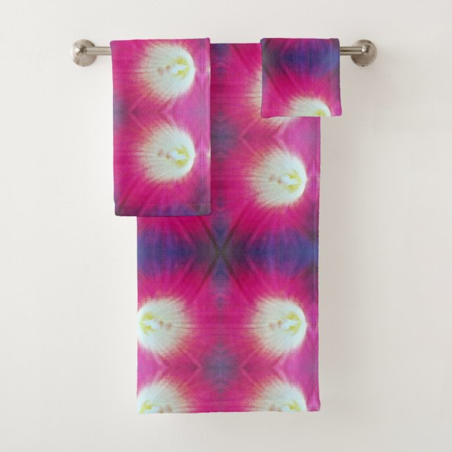 Set de toallas de baño color rosa púrpura personal (In situ)