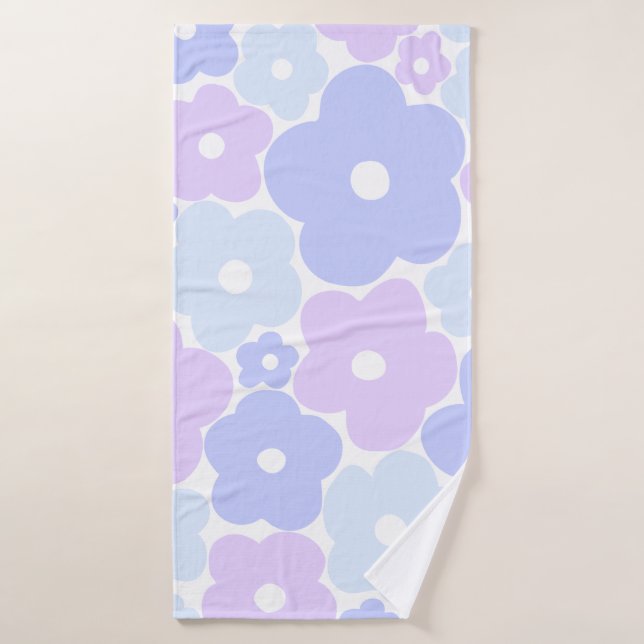 Set de toallas de baño con flores Pastel (Toalla de baño)