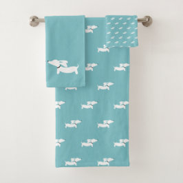 Set de toallas de baño Dachshund | 3 Pieza Doxie B