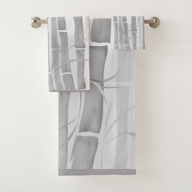 Set de toallas de baño de bambú verde (In situ)