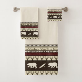 Set de toallas de baño de bosque de otoño