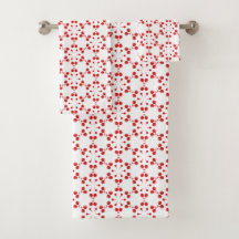 Set de toallas de baño de cerezas rojas