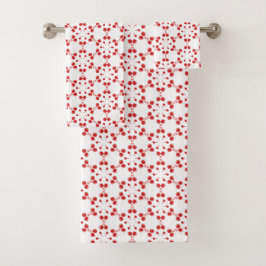 Set de toallas de baño de cerezas rojas