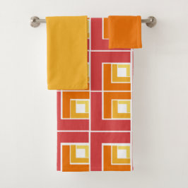 Set de toallas de baño de color rojo topsy