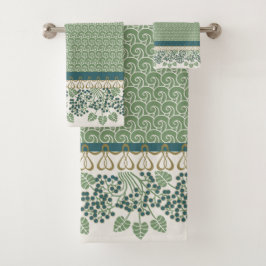 Set de toallas de baño de estilo Art Déco Blueberr