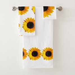Set de toallas de baño de girasoles