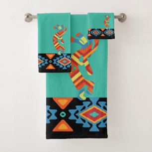 Set de toallas de baño de Kokopelli para el indio