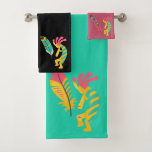 Set de toallas de baño de plumas del suroeste de K