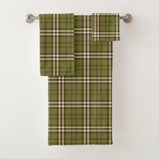 Set de toallas de baño de Tartán verde