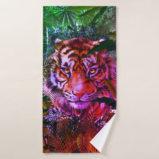 Set de toallas de baño de tigre de jungla - Arte d (Toalla de baño)