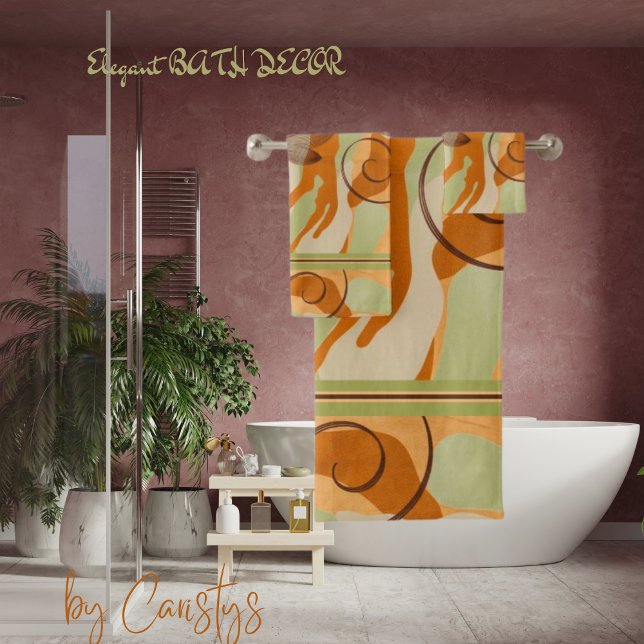 Set de toallas de baño de tonos de la tierra conte (Subido por el creador)