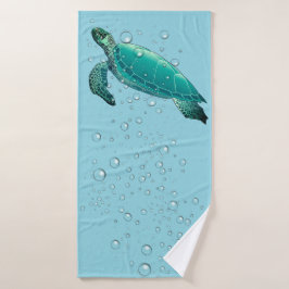 Set de toallas de baño de tortuga marina
