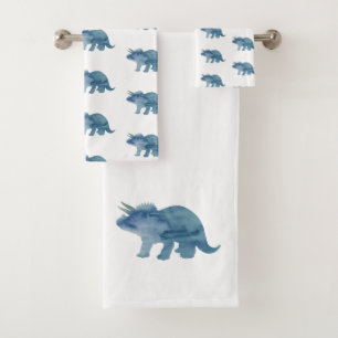 Set de toallas de baño de triceratops de dinosauri