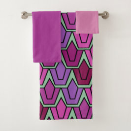 Set de toallas de baño de tulipano morado