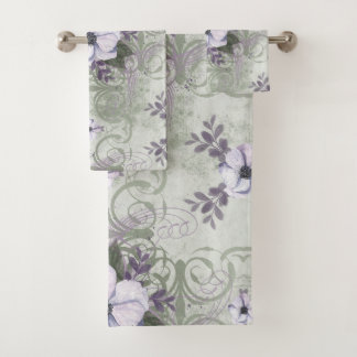 Set de toallas de baño floral Sage and Lavender