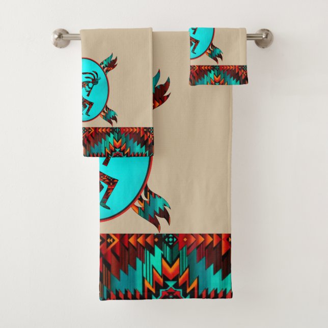 Set de toallas de baño Kokopelli para el suroeste (In situ)