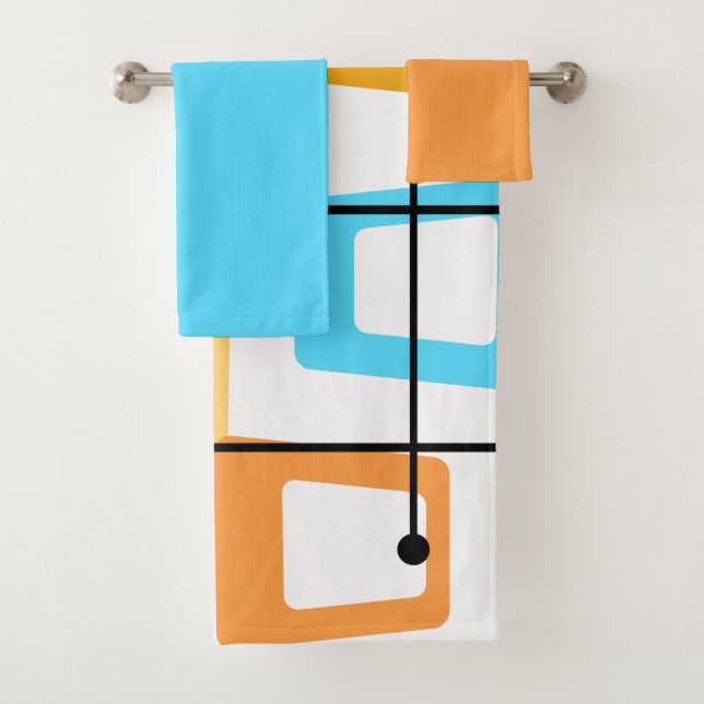 Set de toallas de baño moderno de mediados de sigl (In situ)