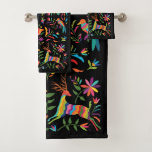 Set de toallas de baño Otomi mexicano