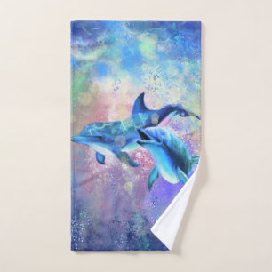 Set de toallas de baño para delfines en pareja