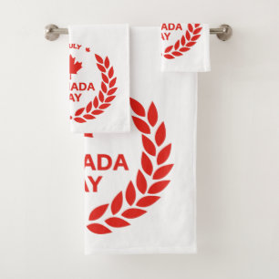 Set de toallas de baño para el Día de Canadá