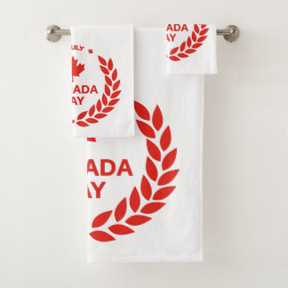 Set de toallas de baño para el Día de Canadá