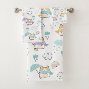 Set de toallas de baño para el patrón de lluvia du