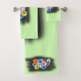 Set de toallas de baño para mujer de pelo Rosa