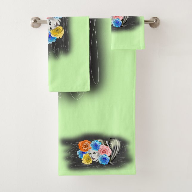 Set de toallas de baño para mujer de pelo Rosa (In situ)