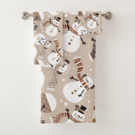 Set de toallas de baño para navidades Snowman