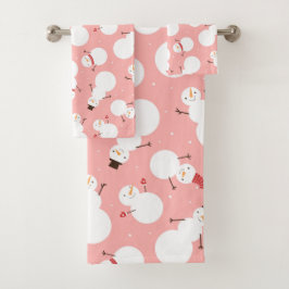 Set de toallas de baño para navidades Snowman