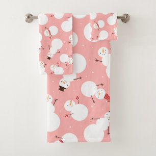 Set de toallas de baño para navidades Snowman